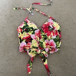 Kortni Jeans Floral Swim Top
